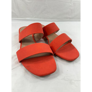 Cushionaire Nolita Two Band Dress Sandal Coral size 7.5